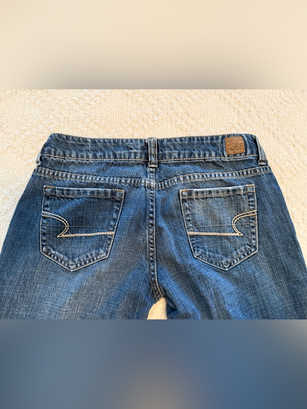 American Eagle Outfitters Women’s Boyfriend Jeans - Dark Blue Wash Y2K - Picture 5 of 8